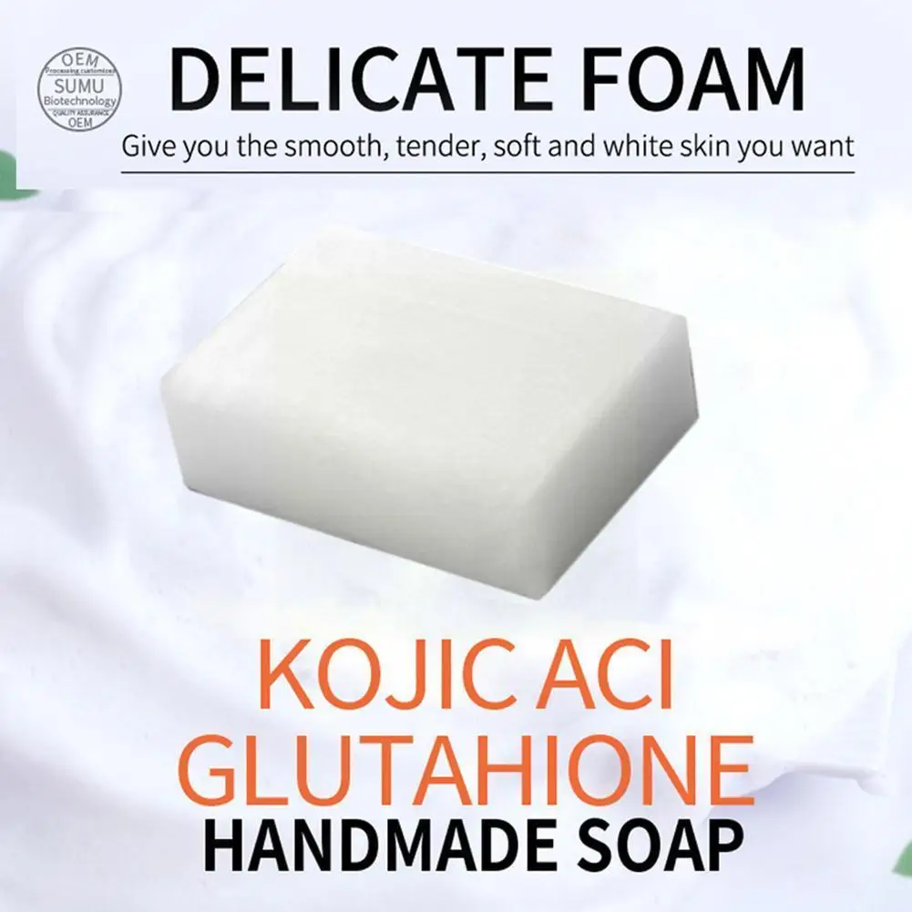 

100g Kojic Acid Soap Handmade Soaps Glutathione Whitening Wash Soap Cleanser Bath Soap Soap Antibacterial Hand Soap Z6z3