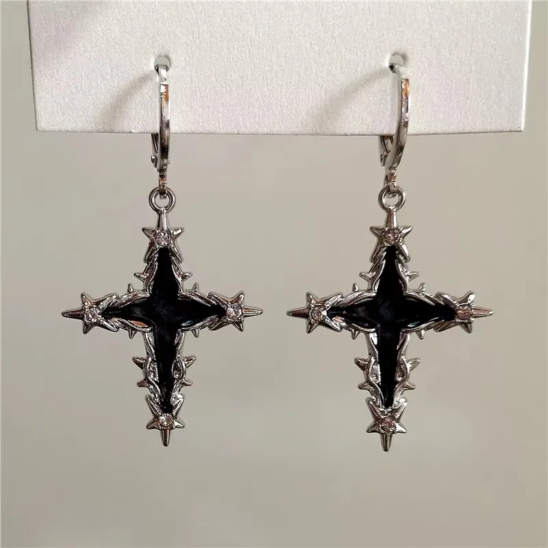 Женские и мужские винтажные серьги-подвески в стиле панк