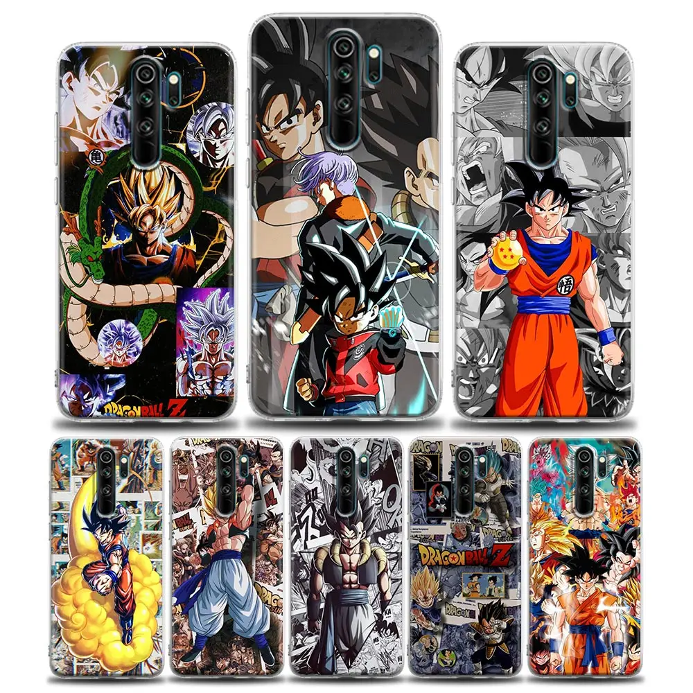 

Clear Case For Xiaomi Redmi Note 11 10 9 8 Pro 7 8A 10S 11S Soft Cover Japan Dragon Ball Z Goku Anime For Redmi 8Pro K40 Coque