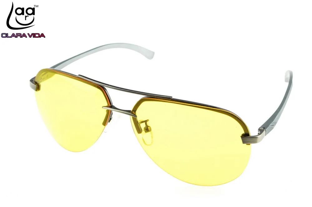 

CLARA VIDA Alloy Strengthen lens Day night polarized sunglasses polaroid polarised golf fishing driving UV 400 men sun glasses