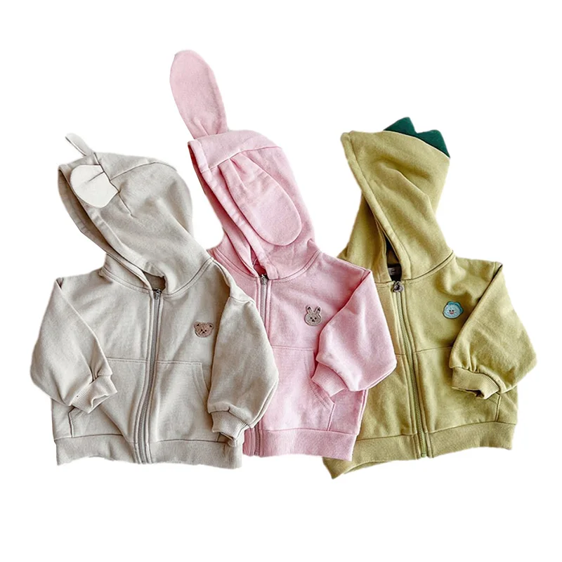 

Autumn Baby Jackets Cartoon Dinosaur Bear Hooded Coats for Girls Boys Toddler Outerwear Clothes Kids Zipper Coat Spring Costumes