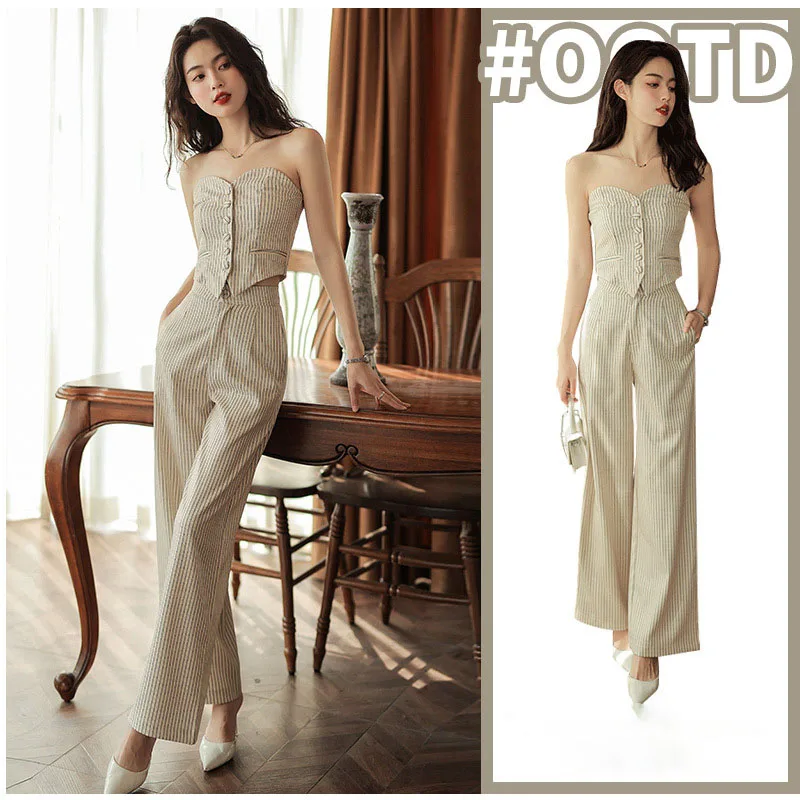 

Комплект из топа и брюк для современных танцев, сценический костюм для выступлений, Танцевальная вечеринка, Одежда для танцев, сексуальное платье для выпускного вечера для девушек, костюм певицы