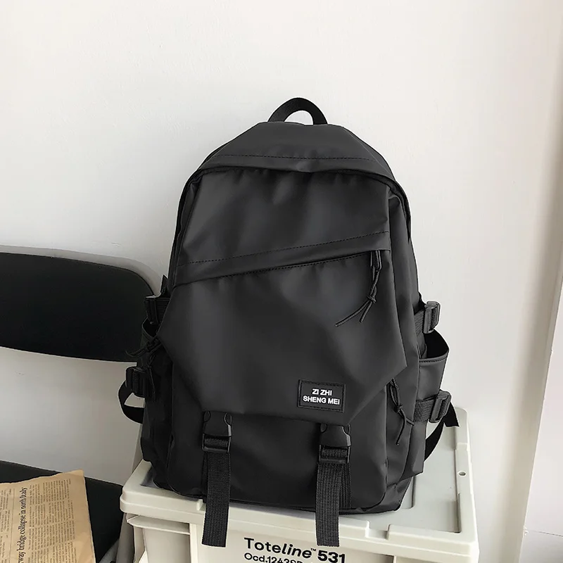 

New Pu Leather Casual Backpack Men College School Bags Unisex Waterproof Notebook Backpacks Luxury Designer Laptop Bag For Men