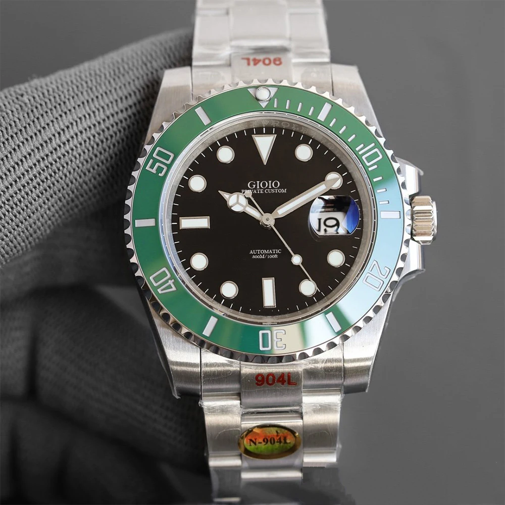 

Men Automatic Mechanical watch Green Ceramic black blue