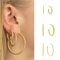crmya gold silver filled hoop earrings for women piercing stud earrings punk circle women earrings 2022 jewelry wholesale