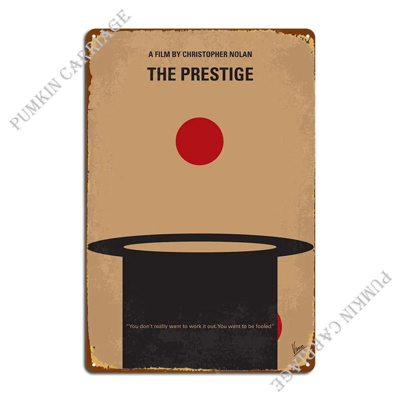 

No381 My The Prestige Minimal Movie Poster Two Stage Ma ... Metal Plaque Poster Rusty Party Funny Cinema Tin Sign Poster