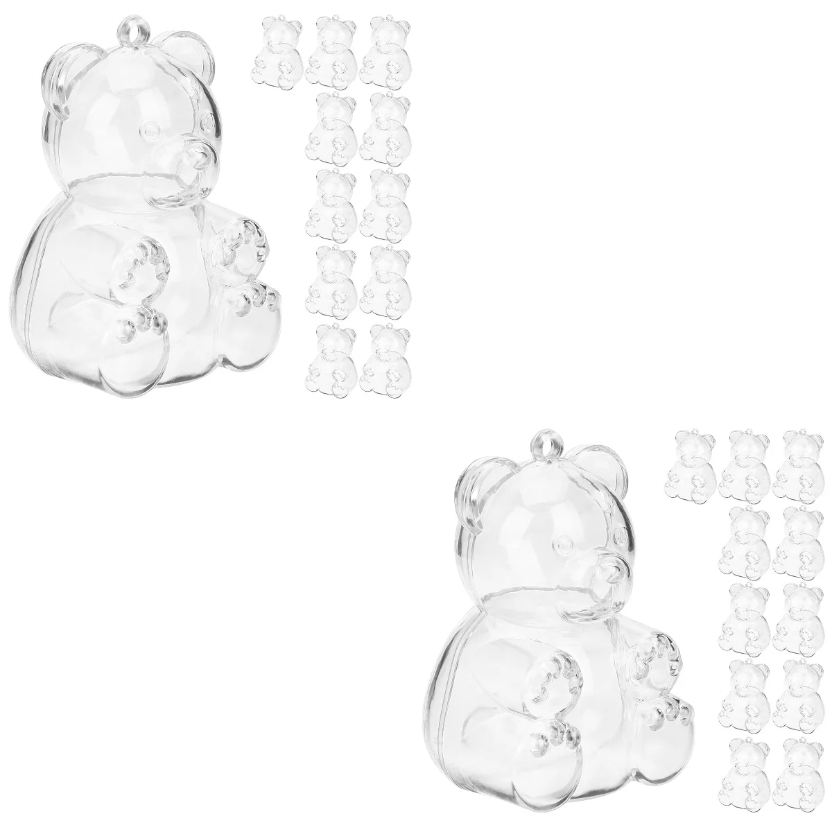 

24 pcs Candy Boxes Creative Bear Shaped Treats Favors Box Clear Chocolate Box