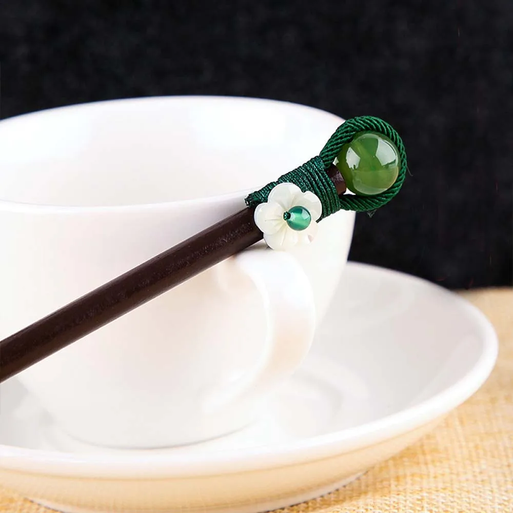 Винтажная деревянная заколка для волос в китайском стиле женщин и девочек с