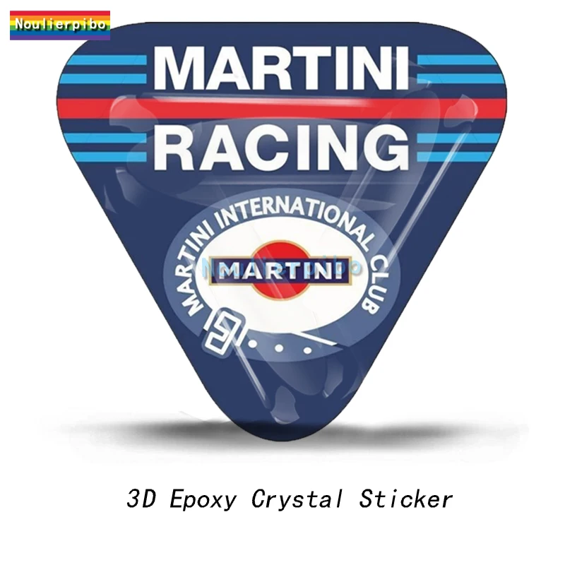 

3D персонализированная гелевая наклейка с кристаллами, Martini Racing Launch Box, высеченная виниловая наклейка для автомобиля, мотоциклетного шлема, чехол на тележке для фортепиано, наклейка