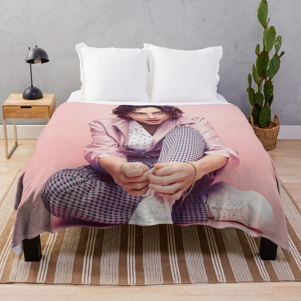 

Timothee Chalamet Pink Throw Blanket luxury thicken blanket fluffy blanket designer blankets