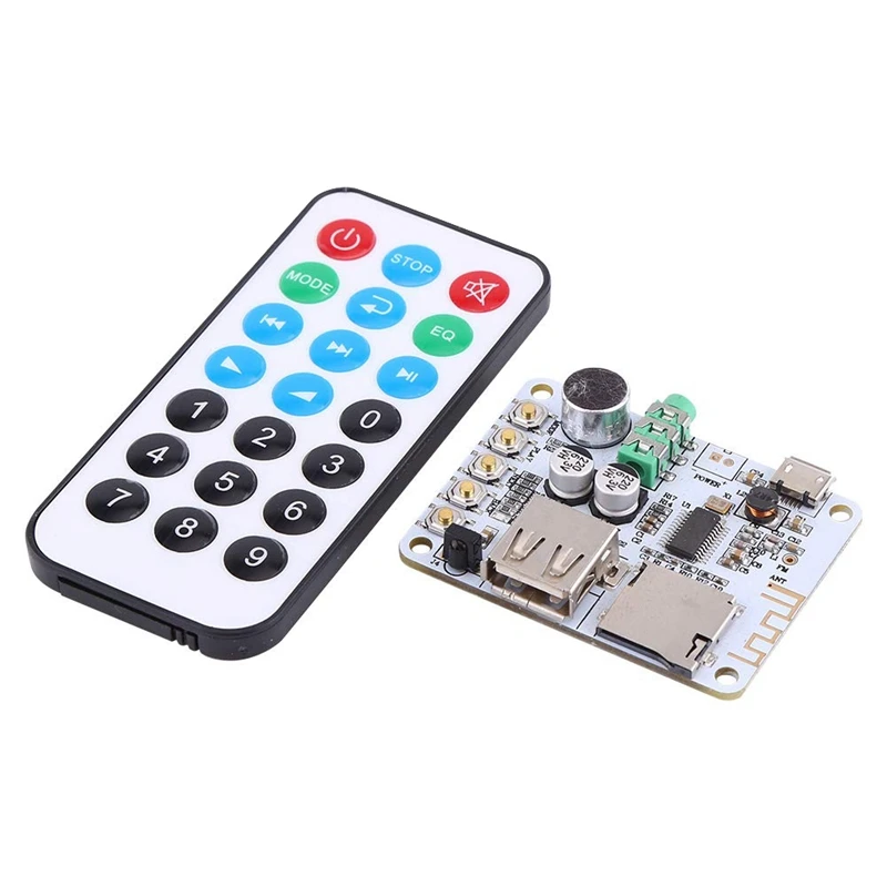 

Bluetooth Audio Receiver Microphone Amplifier USB TF FM MP3 Decoder 4 Modes WMA WAV FLAC Player Amplifier Board
