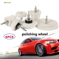 6 pcs polishing pad set buffing pad mop drill buffing wheel for car glass cleaning polisher accessories