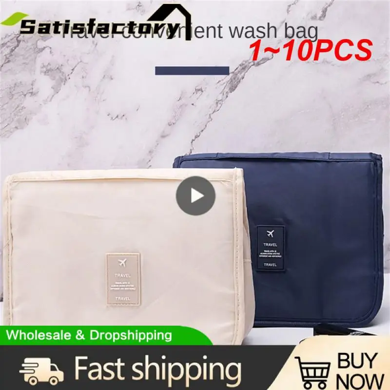 

1~10PCS Women Makeup Bags Portable Cosmetic Bag Large Capacity Travel Storage BathroomToiletries Organizer Waterproof Washing