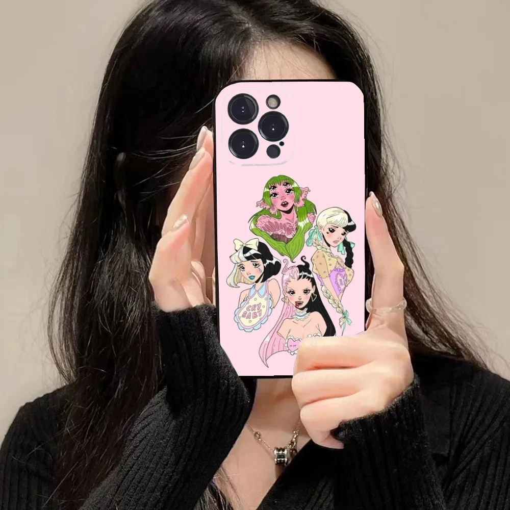 Singer M-Melanie Portals Martinez Phone Case For iPhone 16 15 14 13 12 11 Plus Pro Max XS X XR SE Mini 8 7 Soft Silicone Black