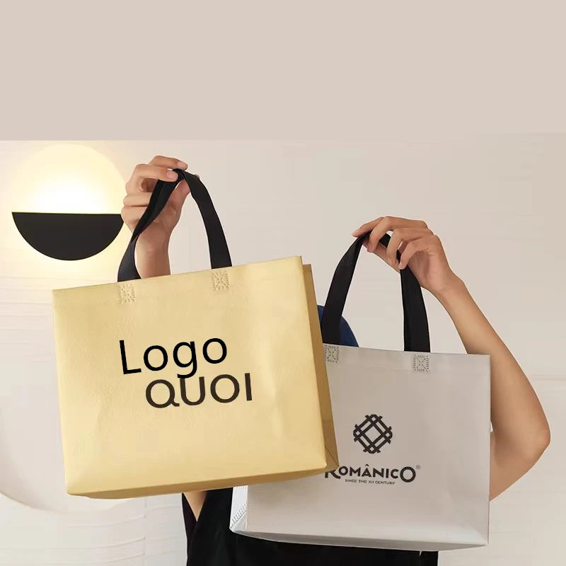 100 шт./лот нетканая сумка сумки для покупок эко-рекламные вторичной переработки