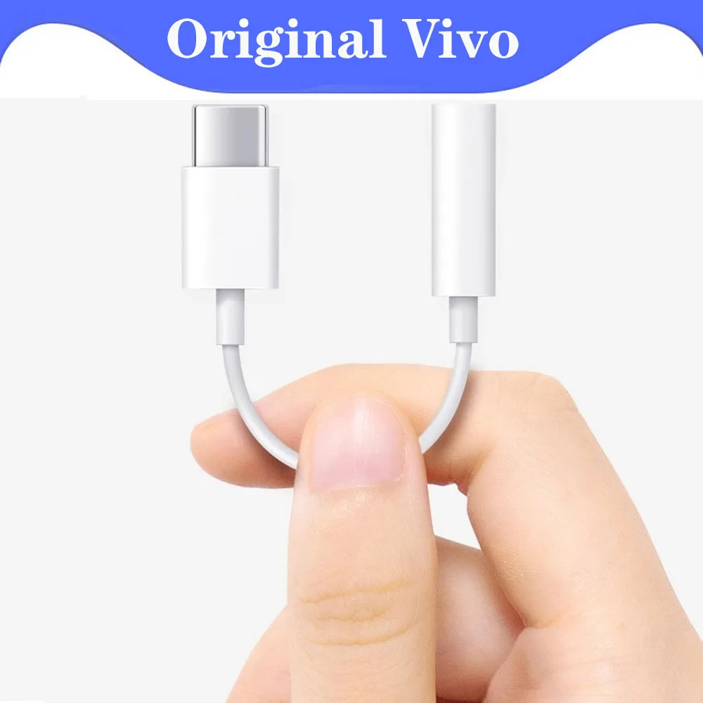 

Original Vivo Earphone Amplifiers Adapter Type-C to 3.5mm Audio Adapter Chip High impedance For Vivo OPPO Meizu Samsung Oneplus