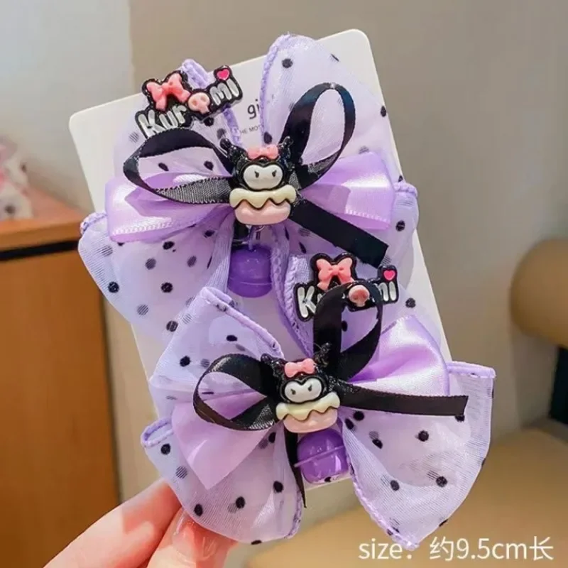 Sanrio мультфильм kuromi Аниме Маленькая девочка длинные волосы лента Симпатичный