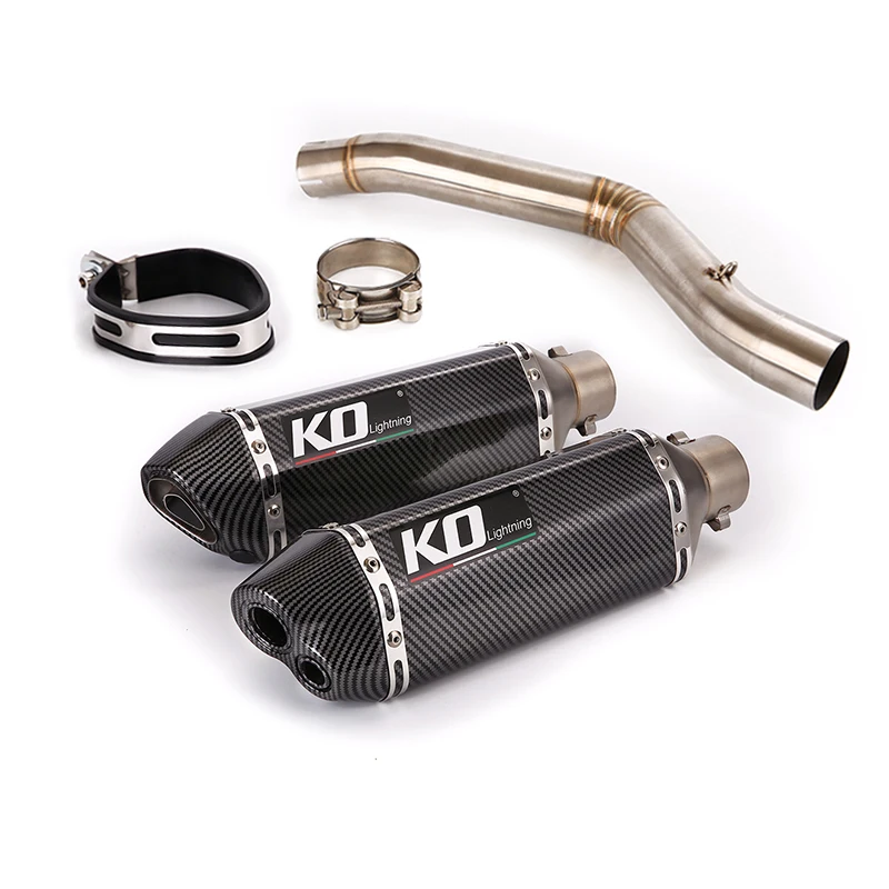 

For Benelli Leoncino 500 Escape Pipe link section Removable Diameter Slip-on exhaust system muffler modified 38-51MM