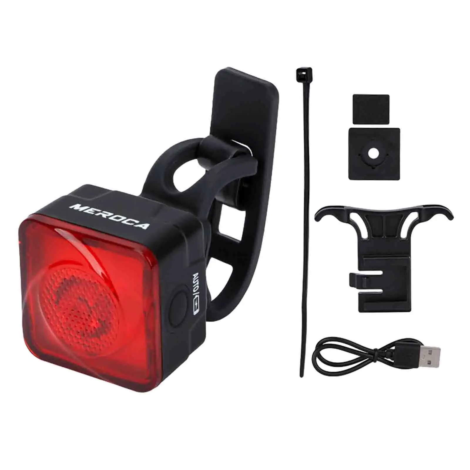 

MEROCA Bicycle Rear Light Intelligent Brake Sensor Light 420mAh Automatic/manual Light For MTB Road Bike MTB Cycling Accessory