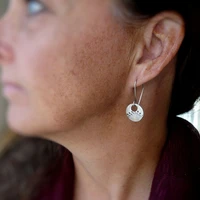 vintage hoop earrings for women summer simple dandelion eardrop boho metal accessories set of dangler jewelry wedding party gift