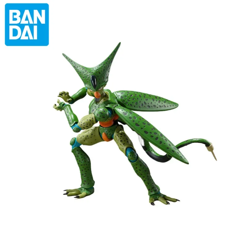 Подлинная аниме Bandai Dragon Ball Z S.H.Figuarts Shahru Cell First Form ПВХ фигурка 17 см игрушка