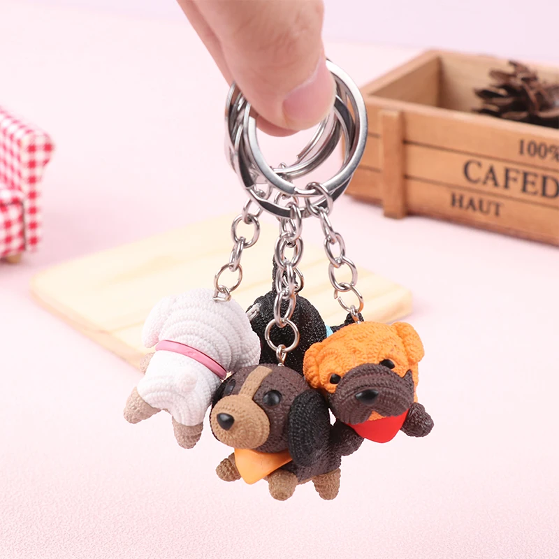 

1Pc Dog Mascot Key Chain Pendant Wool Dog Doll Pendant Fashion Cute Jewelry Small Gift Dog Mascot Key Chain Bag Accessory