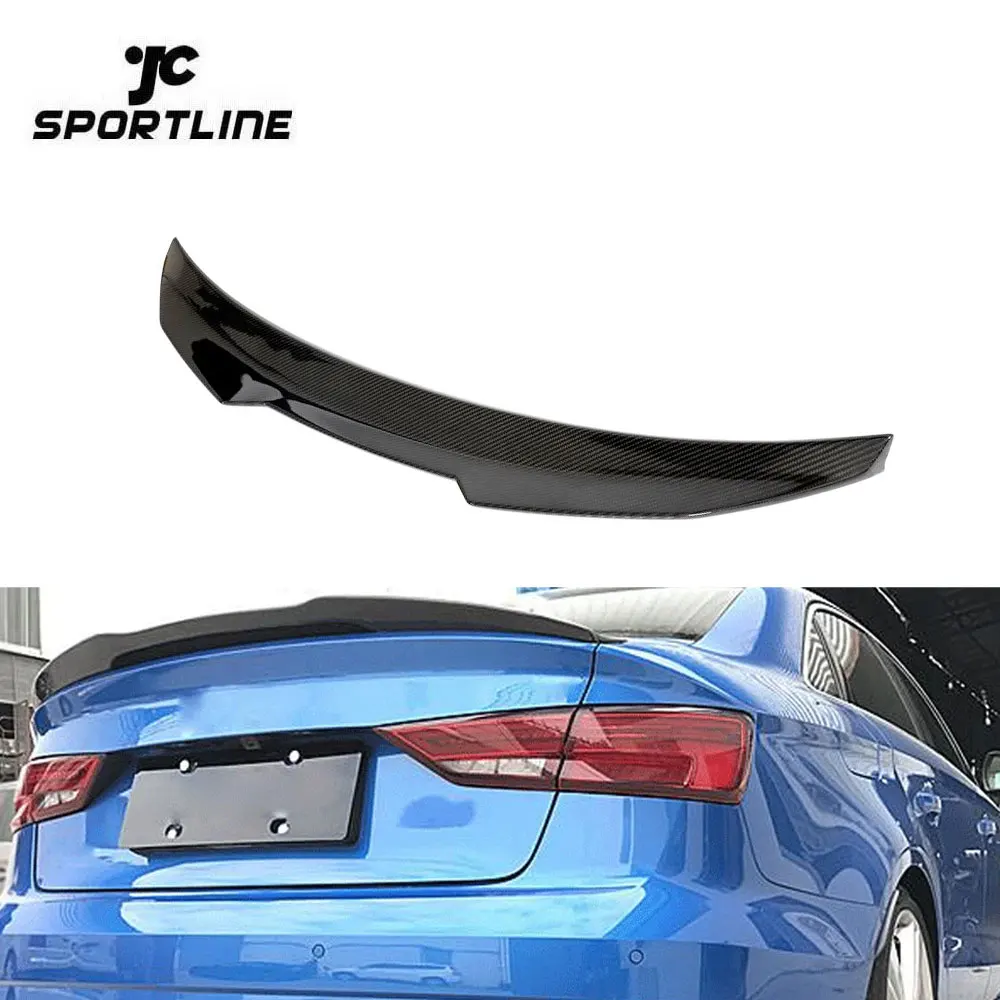 Фото Спойлер из сухого карбона RS3 Ducktail для Audi A3 8V S3 S Line Sedan 4-дверный седан 2014-2019 №2