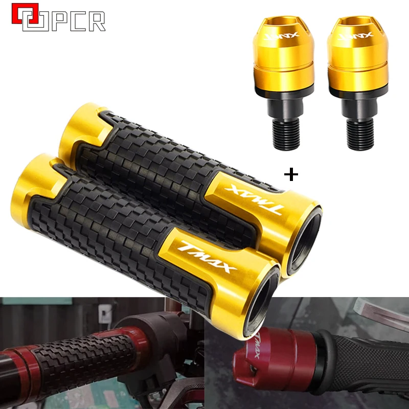 

2022 New Motorcycle Handle Bar Cap End Plugs & Handlebar Grips For Yamaha TMAX TMax T-MAX 500 530 560 TMAX500 2006-2022