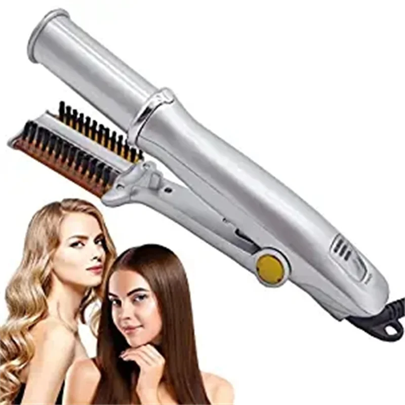 Hair Curler Iron Professional Curling Rotating Hair Brush Iron Curler Styler Curling Iron With Brush 2 In 1 Hair Styling Tool
