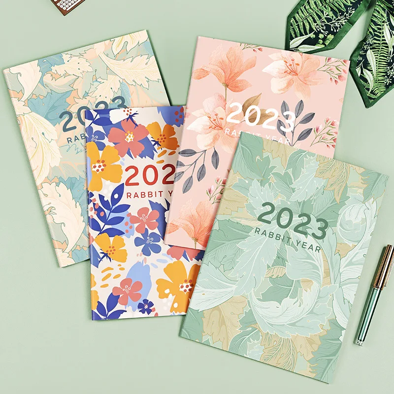 

A4 2023 Monthly Plan Notebook 12 Months Agenda Planner Schedule Yearly Calendar Office School Supplies 365 Days Record Notepad