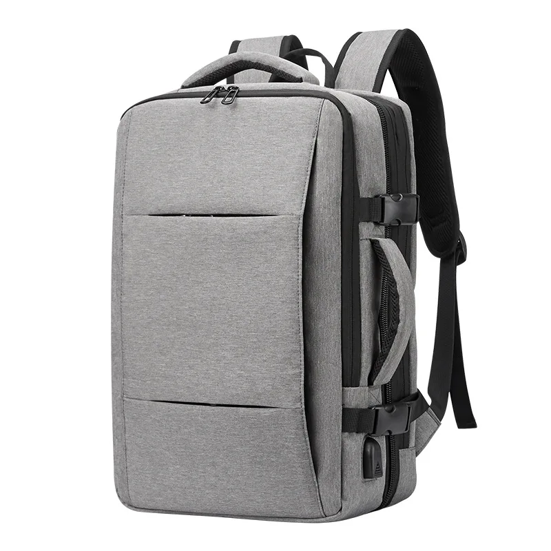 Business commuting computer bag expandable dry wet separation large capacity multi compartment extended backpack with USB