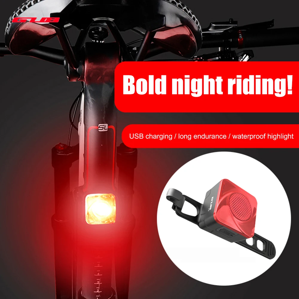 

6 Modes Bicycle Taillight USB charging 80LM Lumen MTB Road Bike Lighting IPX5 Waterproof Bike Light Cycling Accessories