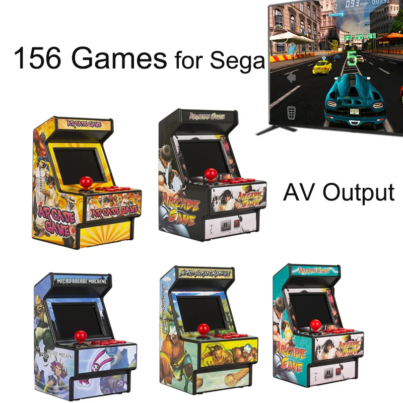 16 Bit Mini Arcade Game Machine Video Game Consoles 156 Games for Sega 2.8 Inch Retro Handheld Game Player  Support AV Output