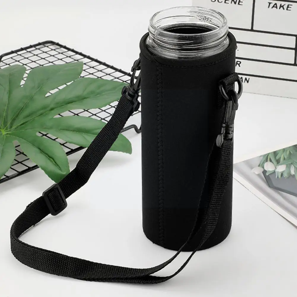 

Water Cup Cover Bottle Carrier Insulat Bag Water Bottle Insulated Strap Water Black Carrier Holder Shoulder Pouch Neoprene L5O2