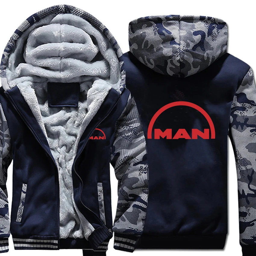 

New Winter MAN Trucks Hoodies Man Camouflage Sleeve Jacket Hooded Fashion Men Fleece Long Sleeve Sweatshirts