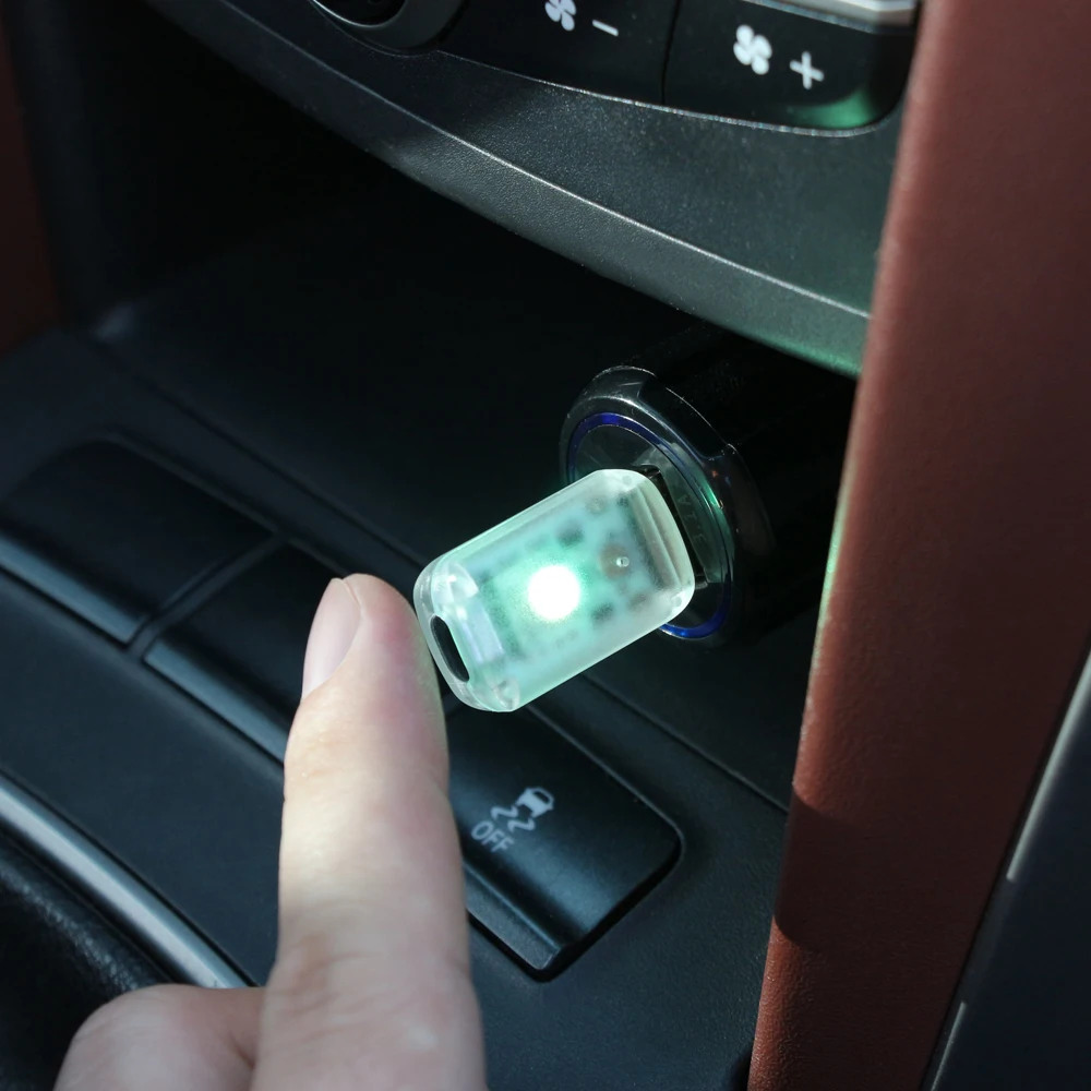 Автомобильный светодиодный декоративный светильник USB атмосферный свет Touch для