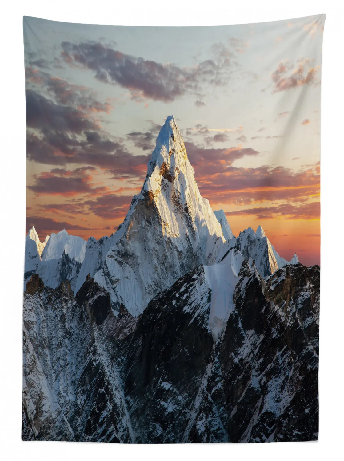 Скатерть с изображением гор вечерняя скатерть высокой горкой над панорамным