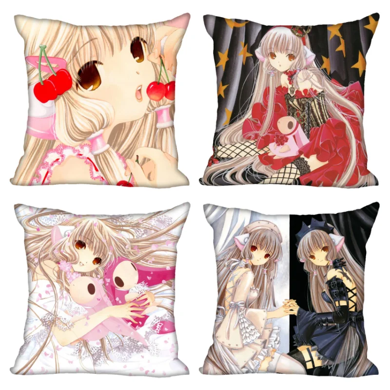 

New Chobits Anime Girl Pillow Cover Bedroom Home Office Decorative Pillowcase Square Zipper Pillow Cases Soft No Fade
