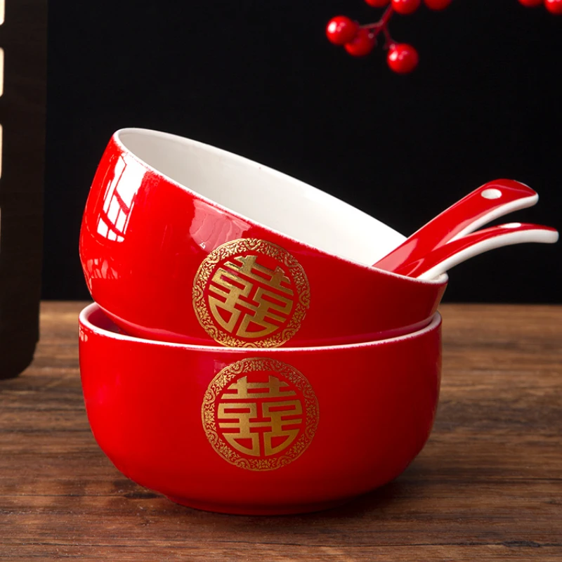 Китайский Свадебный чайный набор красная Свадебная чаша палочки для еды крытая