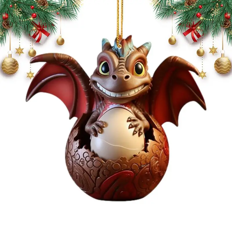 

Мини-динозавр, украшения для рождественской елки, мини-подвеска, сумка, Очаровательная 2D Акриловая Рождественская елка, Декор, миниатюрная