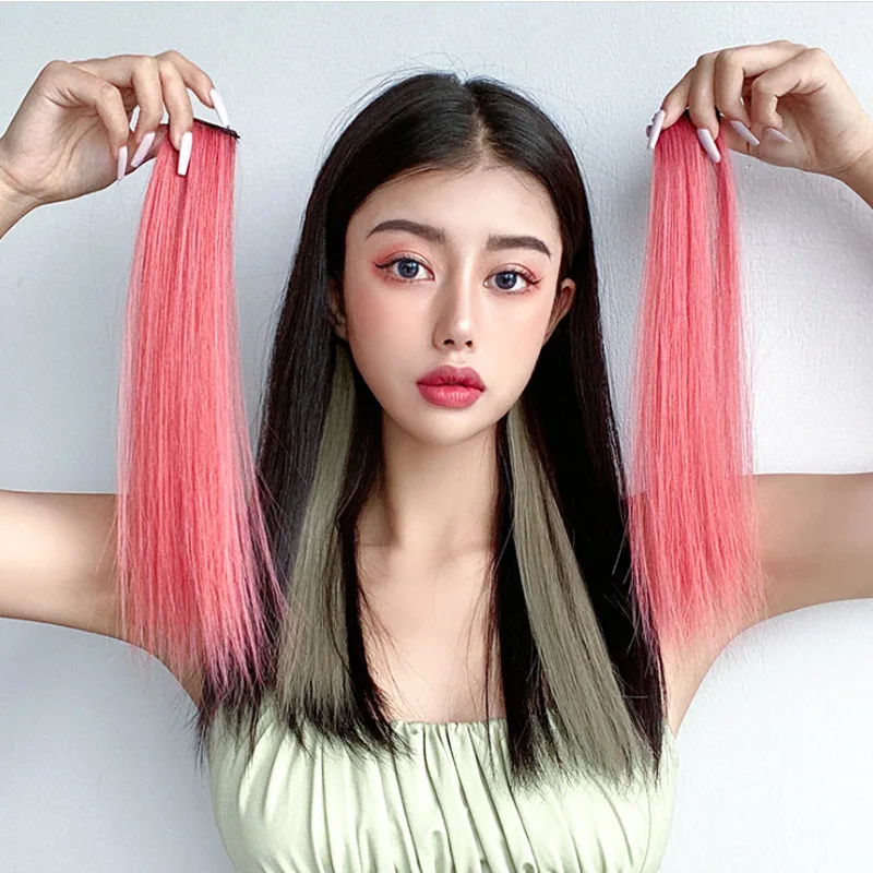 

RANYU Hair Extensions For Women High Temperature Fiber Temperature Wire Kinky StraightSynthetic Clip For White Cabello Markdown