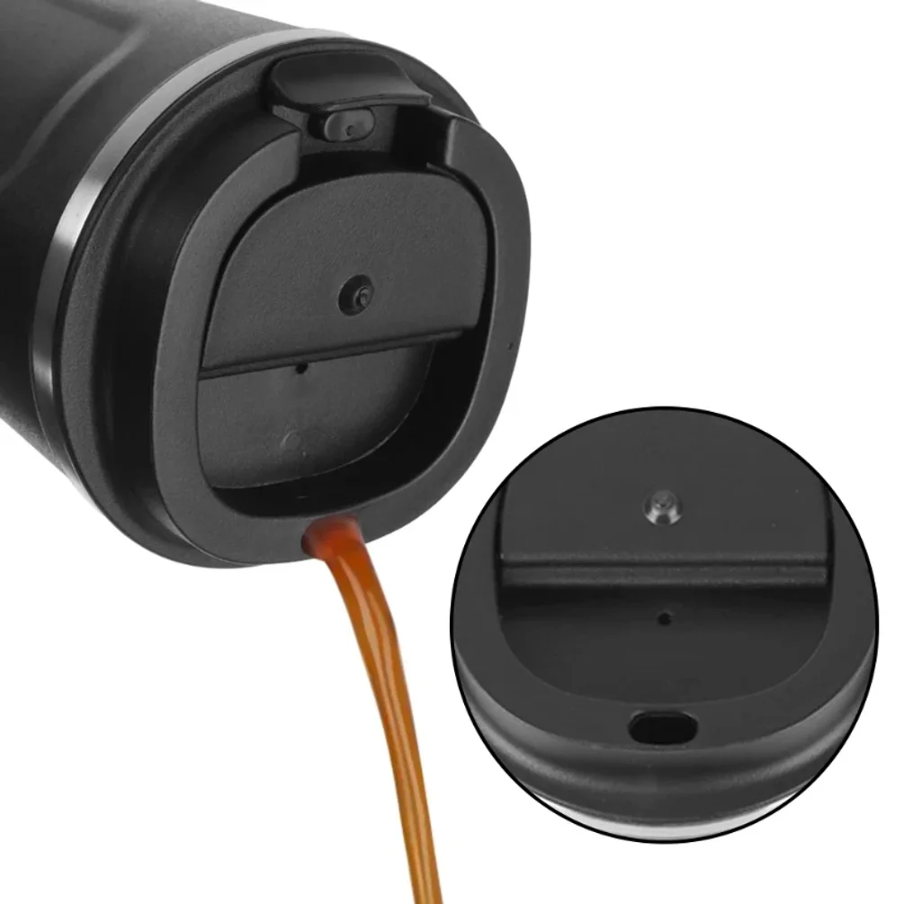 Термокружка Thermo Cafe из нержавеющей стали с двойными стенками для чая, воды, кофе, 380510 мл, герметичная, дорожная, автомобильная термокружка-термос (art.: 3920db369c60e) - 3920db369c60e