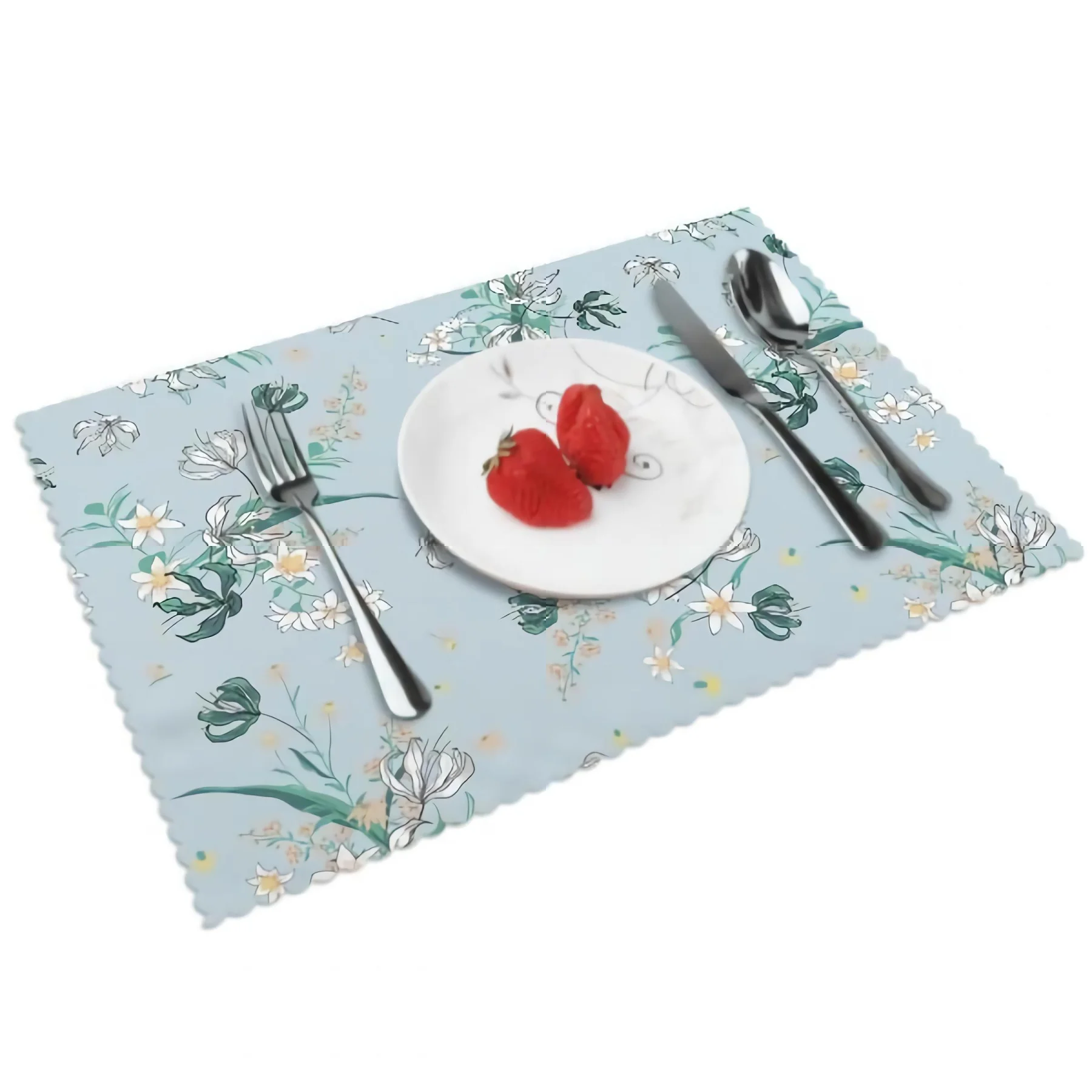 

Floral Placemats for Dining Table 12 x 18 inches Heat Resistant Table Placemats Set of 4 for Kitchen Dining Table