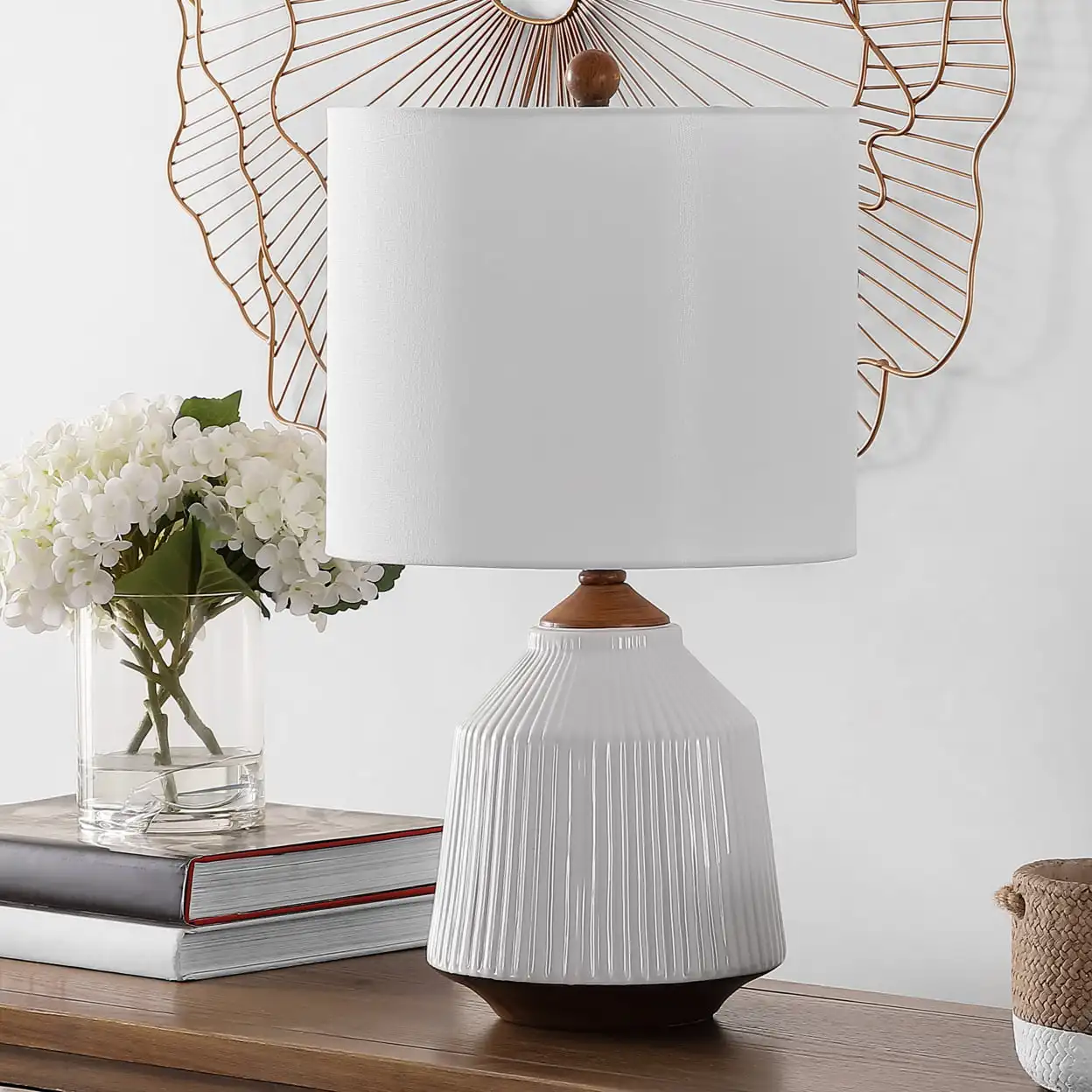 

Safavieh Relion 22.25 in. Mid-Century Table Lamp Brown/White