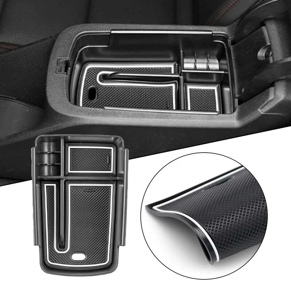 

Car Center Console Storage Box Armrest Organizer Tray For Chevrolet For Trax 23-2024 Black ABS Plastic Lightweight Accessories