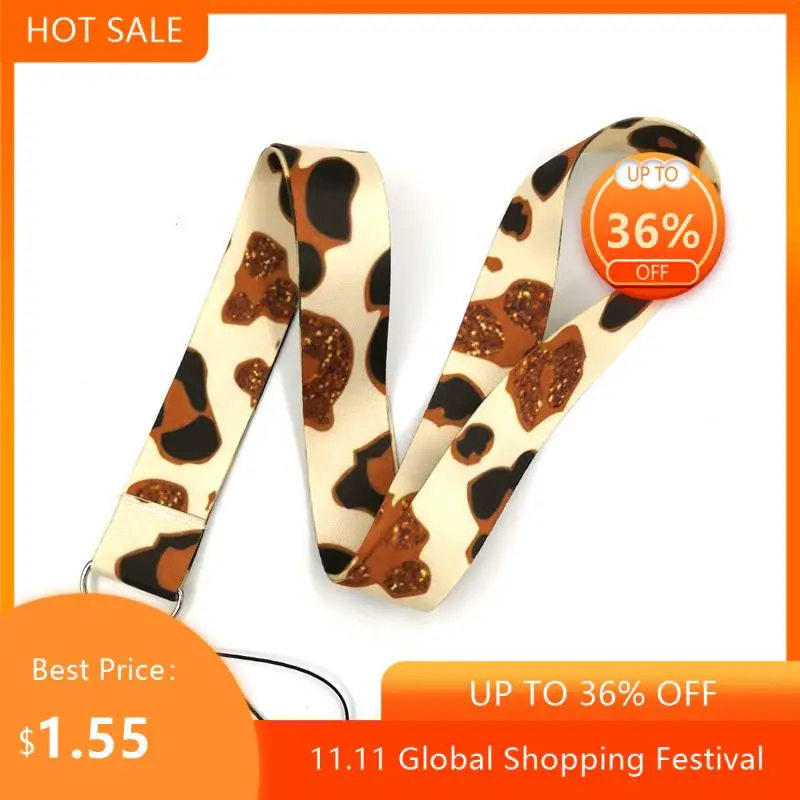 

Classic Leopard Print Lanyard for Keys Phone Cool Neck Strap Lanyard for Camera Whistle ID Badge Cute webbings ribbons Gifts