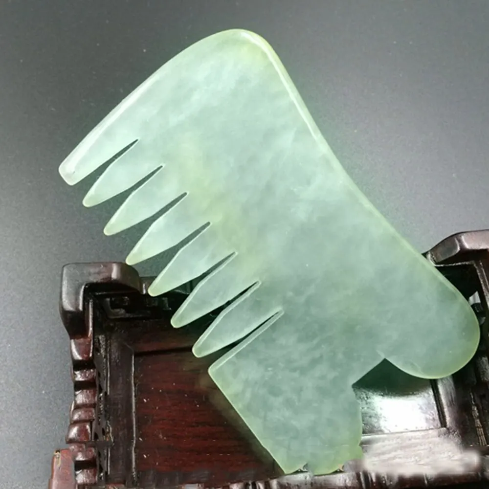 

Массажный ролик для лица Guasha, натуральный нефритовый массажер для тела, инструмент для ухода за волосами, 1 шт.