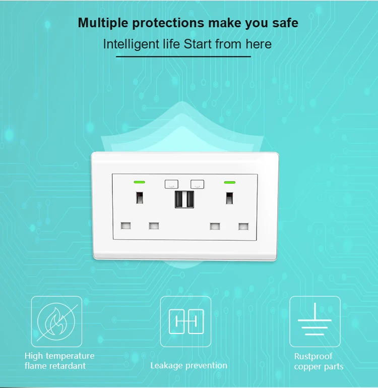 Умная розетка с двумя USB-портами и поддержкой Wi-Fi |