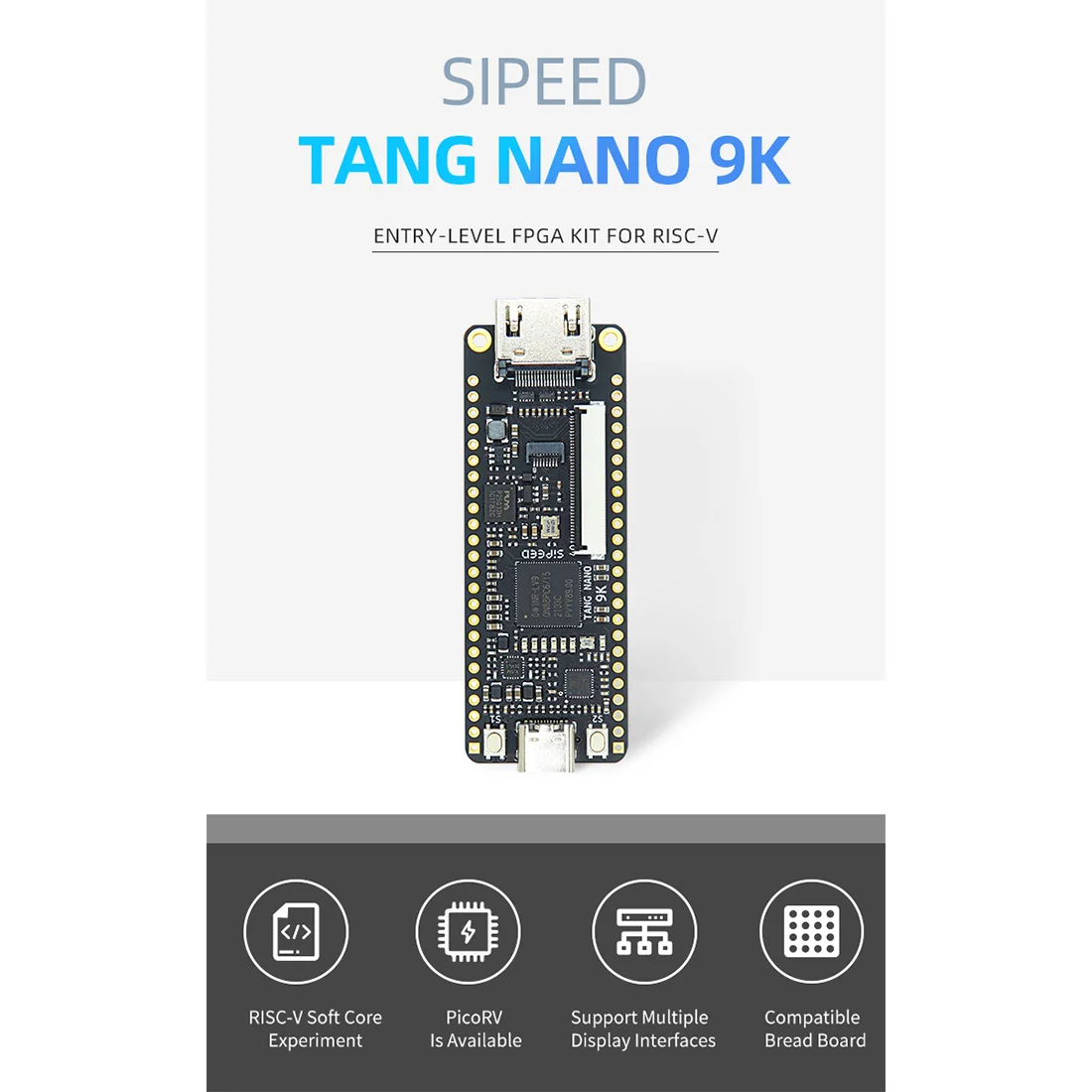 Tang Nano 9K FPGA макетная плата GOWIN GW1NR-9 HDMI-совместимая