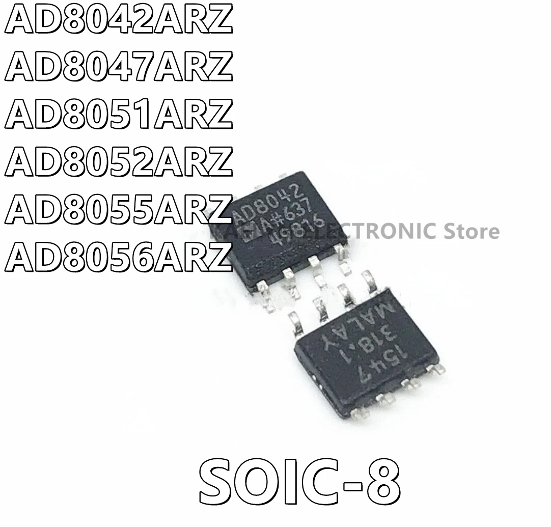 10 шт./партия AD8042ARZ AD8042 AD8047ARZ AD8047 AD8051ARZ AD8051 AD8052ARZ AD8052 AD8055ARZ AD8055 AD8056ARZ AD8056 SOIC-8